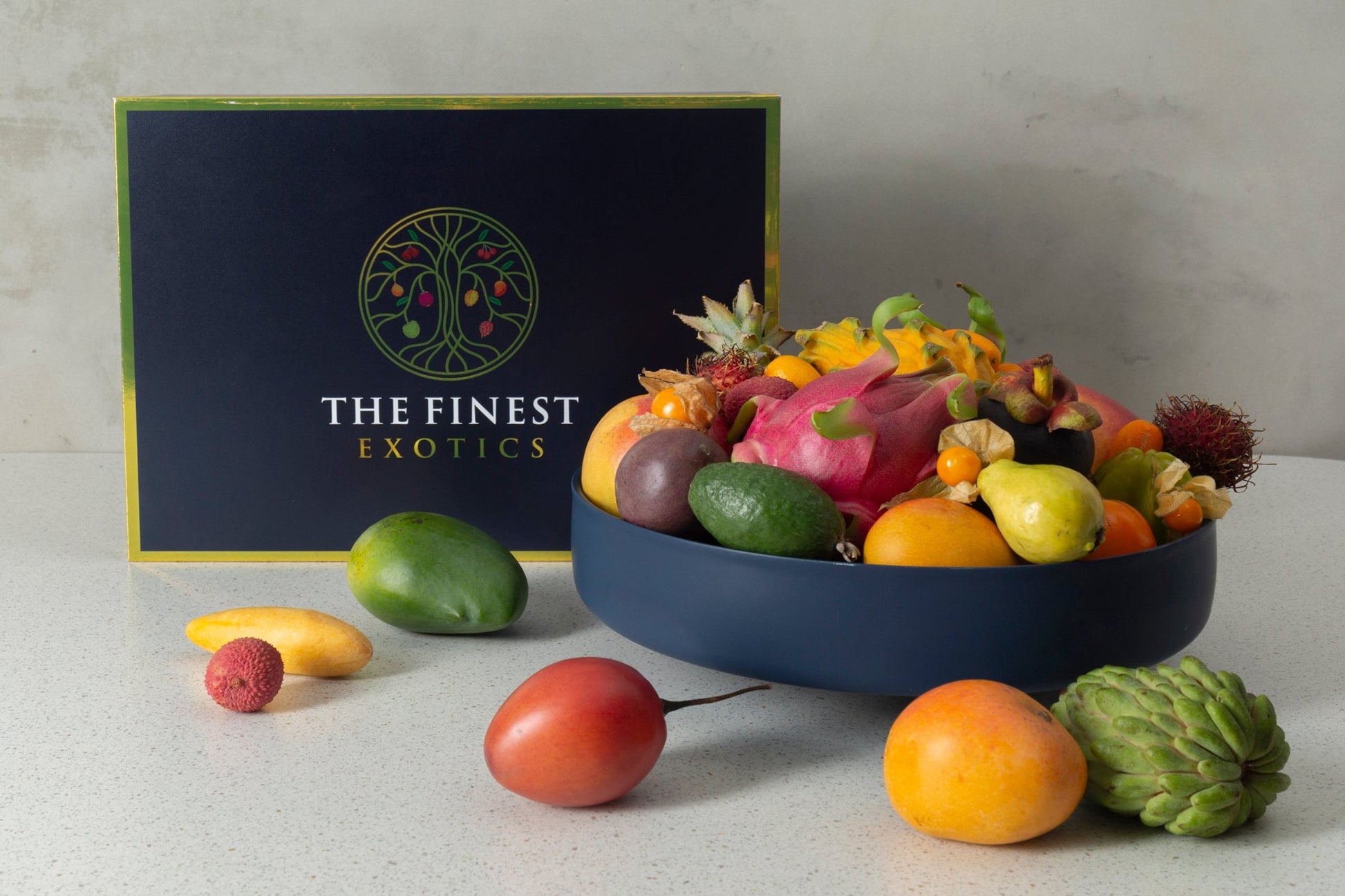 Medium Exotic Fruit Variety Box and Bowl