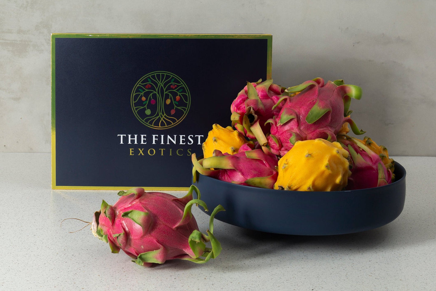 Dragon Fruit Selection Exotic Fruit Box and Bowl