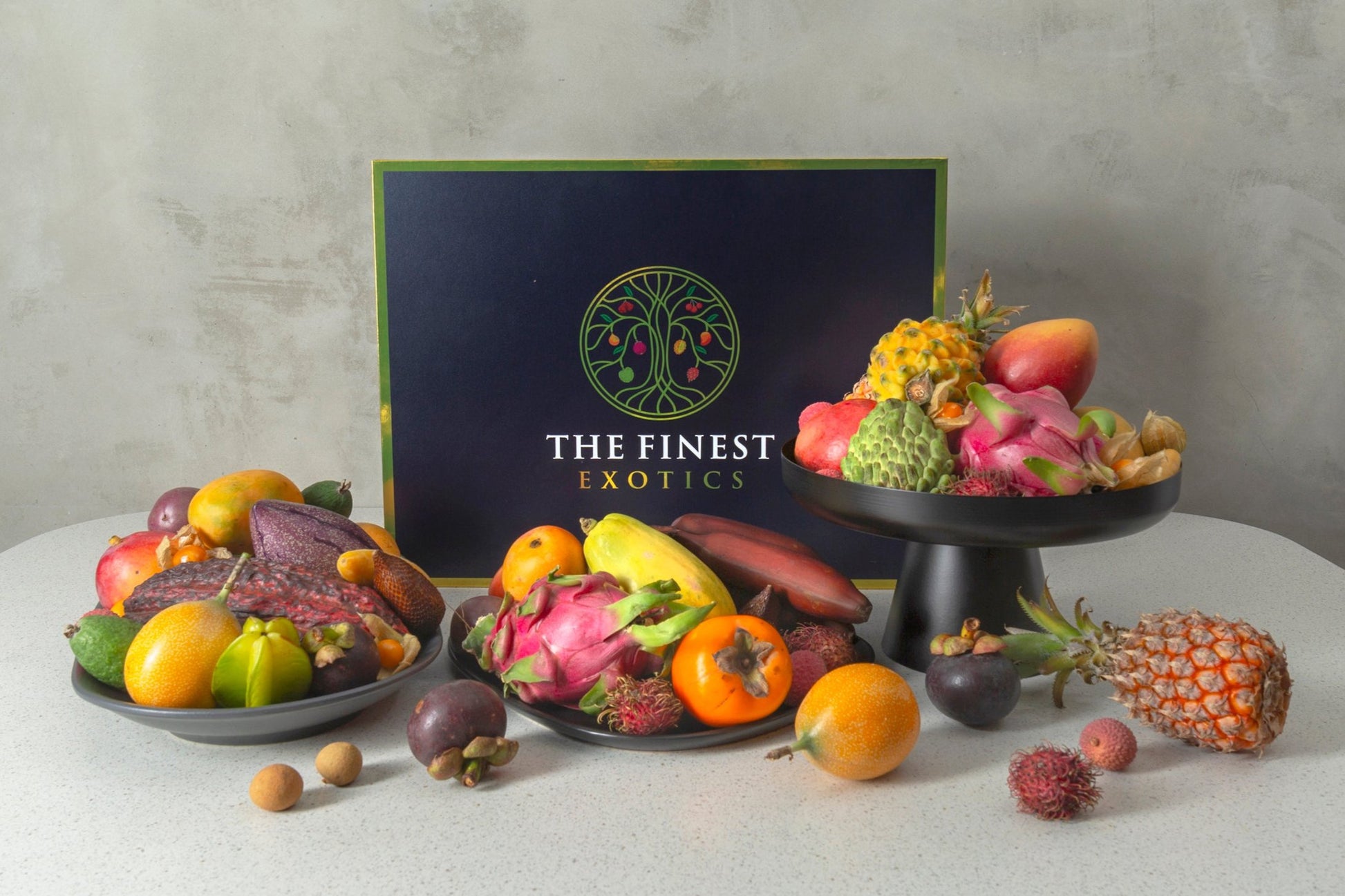 Large Exotic Fruit Variety Box and Bowl